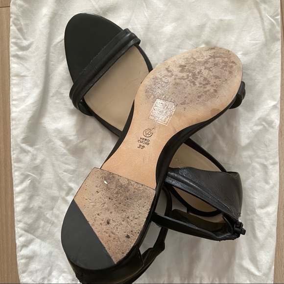 3.1 Phillip Lim Kiddie Leather Black Flat Sandals - Picture 2 of 6